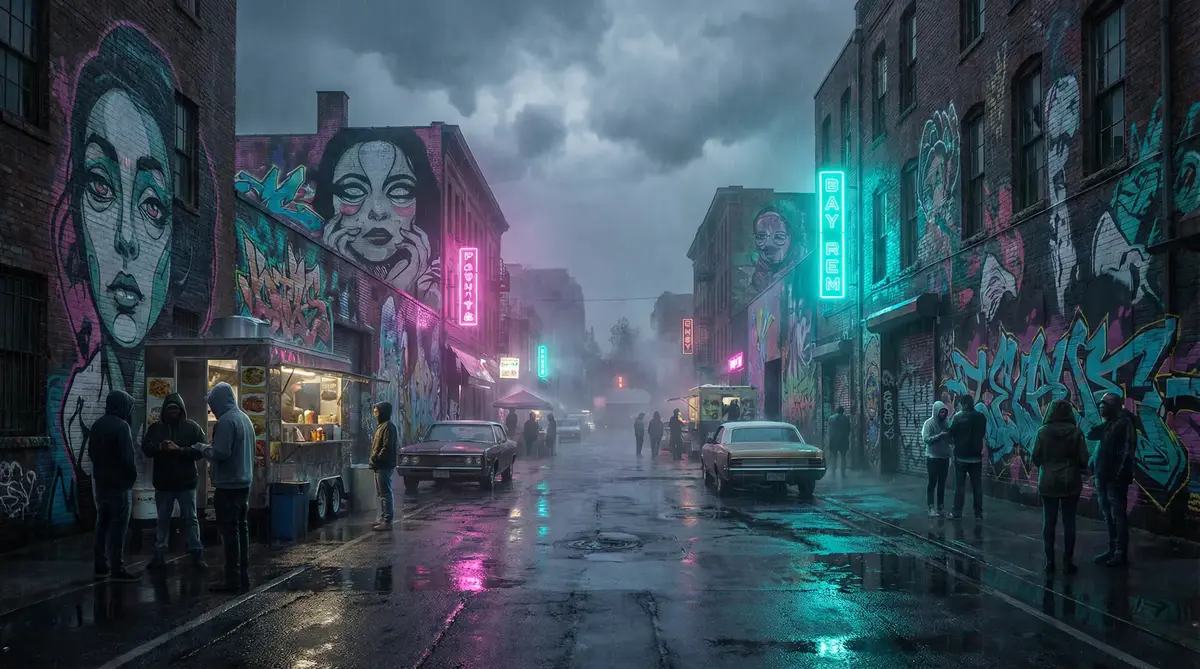 相遇于三千肉文中 - 雨夜壁画街